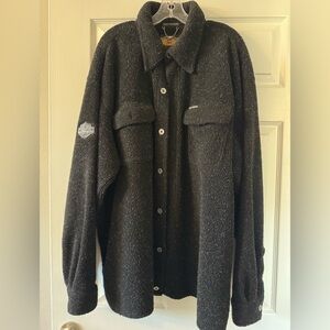 Harley-Davidson Men's Black Button-Up Jacket